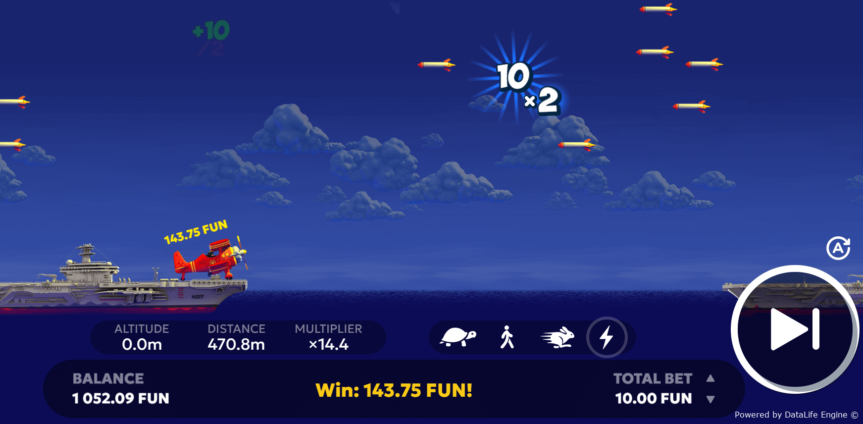 Самолет игра на деньги